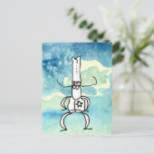 Funny Cartoon Texas Cowboy  ポストカード (スタンド正面)