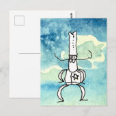 Funny Cartoon Texas Cowboy  ポストカード (正面/裏面)