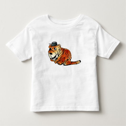 Funny Cartoon Tiger Infant Shirt - Unique Animal B トドラーTシャツ (正面)