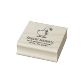 Funny Cartoon White Duck Pet Necktie Address ラバースタンプ (スタンプ)