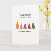Funny Cash Gift Christmas Card Money Quote Trees カード (黄色い花)