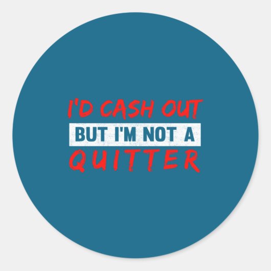 Funny Casino Gambling Lover Gambler  ラウンドシール (正面)