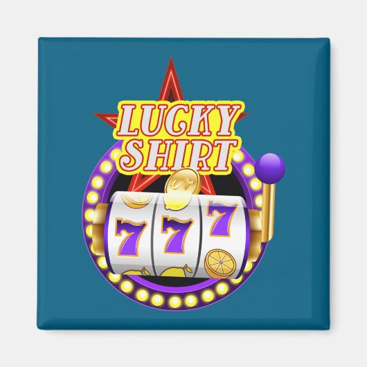 Funny Casino Slot Machine Jackt Lucky  マグネット (正面)