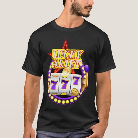 Funny Casino Slot Machine Jackt Lucky  Tシャツ (正面)