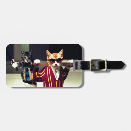 Funny cat ラゲッジタグ (正面横)