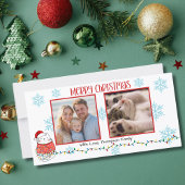 Funny Cat 2 Photo Meowy Christmas カスタム シーズンカード