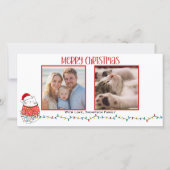 Funny Cat 2 Photo Meowy Christmas Custom  シーズンカード (正面)