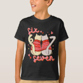 Funny Cat 67 Meme Six Seven Gen Alpha Slang Valent Tシャツ (正面)