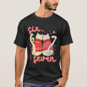 Funny Cat 67 Meme Six Seven Gen Alpha Slang Valent Tシャツ (正面)