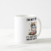 Funny Cat Allergy Mug - Not Crying Just Pollen Cof コーヒーマグカップ (正面右)