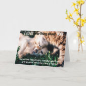 Funny Cat and Dog Birthday Card カード (黄色い花)