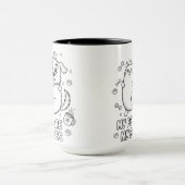Funny Cat and Dog Mug Gift For Pet Lovers マグカップ (中央)
