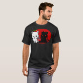 Funny Cat Angel Outside Devil Inside Comic Shirt Tシャツ (正面フル)