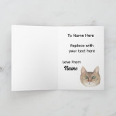 Funny Cat Anniversary Card Strong Felines For You カード (内部)