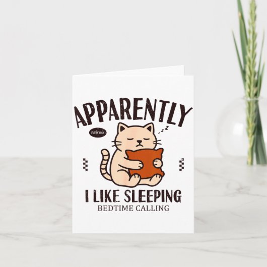 Funny Cat Apparently, I Like Sleeng  カード (正面)