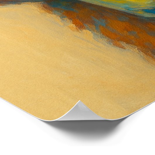 Funny Cat art, Funny Relaxing Cat ポスター (角)