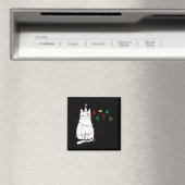 Funny Cat Ball Buster Christmas Humor  マグネット (インサイチュ (食洗機))