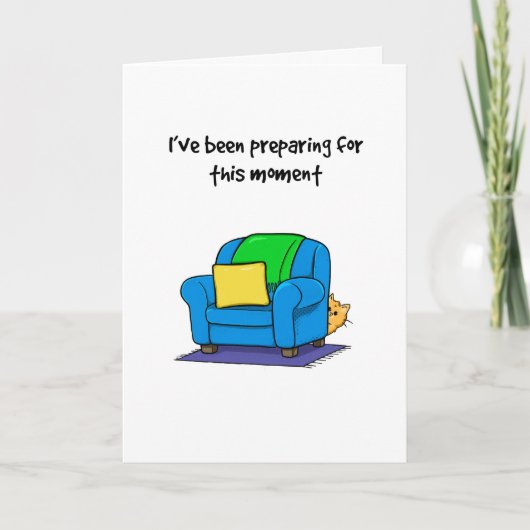 Funny Cat Birthday Card カード (正面)