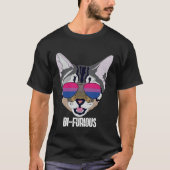 Funny Cat Bisexual Bifurious Bi Pride Tシャツ (正面)
