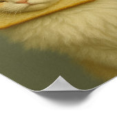 Funny Cat Bread Surreal Aesthetic Wall Art Print ポスター (角)