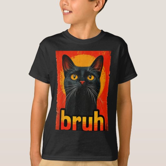 Funny Cat Bruh For Teens Boys Girls Men Women Meme Tシャツ (正面)