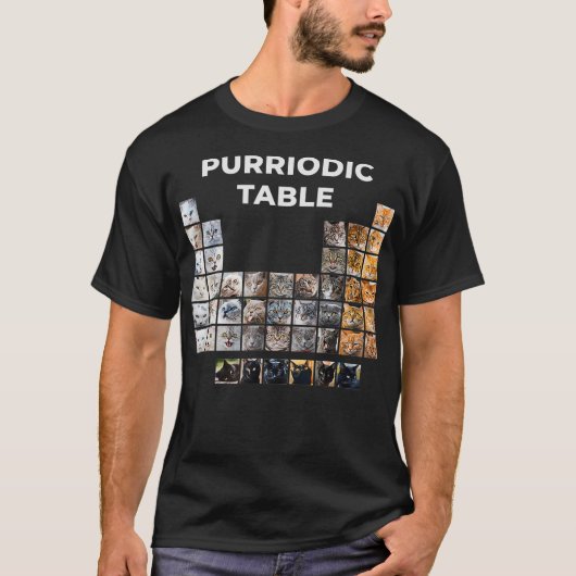 Funny Cat Chemistry Pun Periodic Table Gift For Tシャツ (正面)
