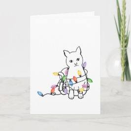 Funny Cat Christmas Holiday Card シーズンカード