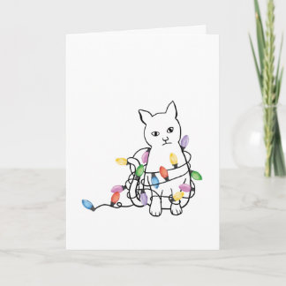 Funny Cat Christmas Holiday Card シーズンカード
