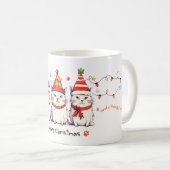 Funny Cat Christmas Lights Mug コーヒーマグカップ (正面右)