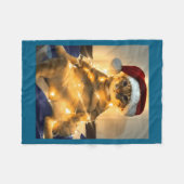 Funny Cat Christmas Meme Shirt Cute Holiday Meme C フリースブランケット (正面(横))