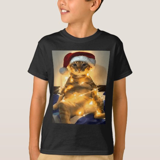 Funny Cat Christmas Meme Shirt Cute Holiday Meme C Tシャツ (正面)