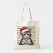Funny Cat Christmas Tree Killer トートバッグ (裏面)