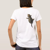 Funny Cat Climbing-Cat Hair Is My Glitter Tシャツ (裏面)