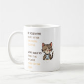 Funny Cat Coffee Mug コーヒーマグカップ (左)