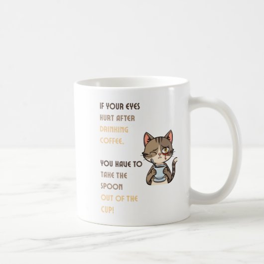 Funny Cat Coffee Mug コーヒーマグカップ (右)
