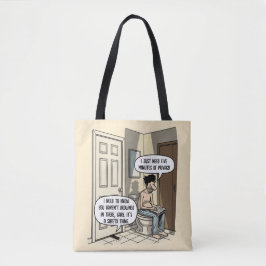 Funny Cat Dad Bathroom Humor Gift トートバッグ
