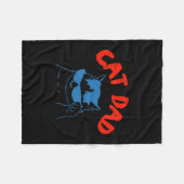 Funny Cat Dad Club 2 Sided Life Is Better With Cat フリースブランケット (正面(横))
