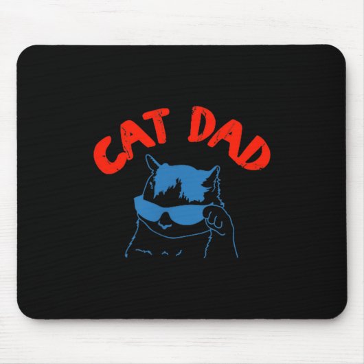 Funny Cat Dad Club 2 Sided Life Is Better With Cat マウスパッド (正面)