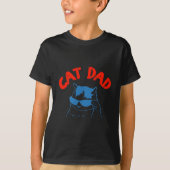 Funny Cat Dad Club 2 Sided Life Is Better With Cat Tシャツ (正面)