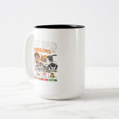 Funny Cat Dad Problems Coffee Lover Gift T-Shirt ツートーンマグカップ (正面左)