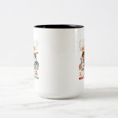 Funny Cat Dad Problems Coffee Lover Gift T-Shirt ツートーンマグカップ (中央)