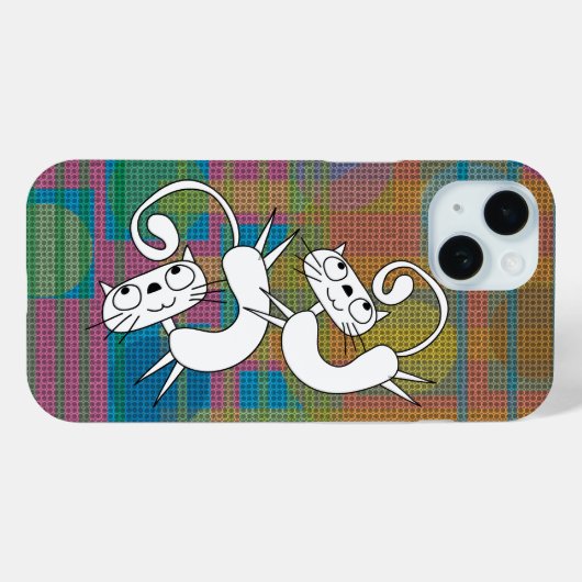 Funny Cat Dance iPhone Case Case-Mate iPhoneケース (裏面 (横))