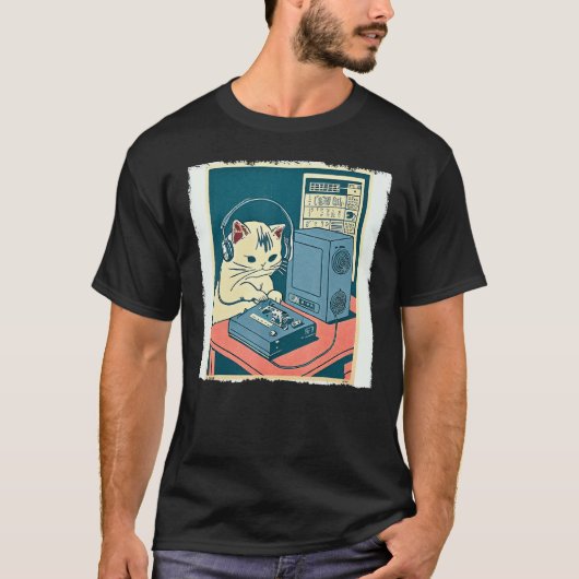 Funny Cat Dinosaur Spaghetti for Kids, Women, Men Tシャツ (正面)