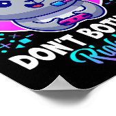 Funny Cat Don't Bother Me Right Meow Cat Video Gam ポスター (角)