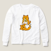 Funny Cat Eating Banana Neko Cute Cartoon Orange (デザイン正面)