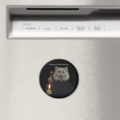 Funny Cat Exorcist Magnet - Catnip Compels You マグネット (インサイチュ (食洗機))