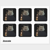 Funny Cat Exorcist Sticker - Catnip Compels You スクエアシール (シート)