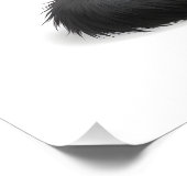 Funny Cat Face Illustration – Minimal Cute Cat Art ポスター (コーナー)