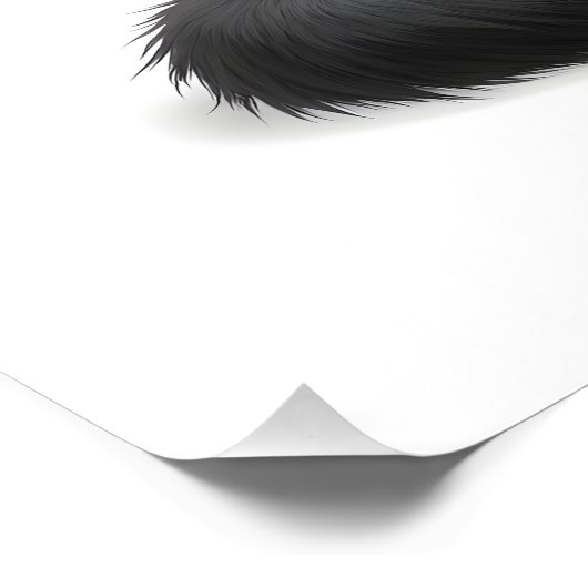 Funny Cat Face Illustration – Minimal Cute Cat Art ポスター (コーナー)