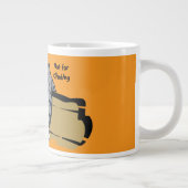 Funny Cat, Fat Cat, Funny Script Giant Coffee Mug ジャンボコーヒーマグカップ (右)